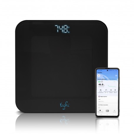 I_FIT_2_BLACK - Noir - Pèse-personne connecté - 180 kg - App dédiée