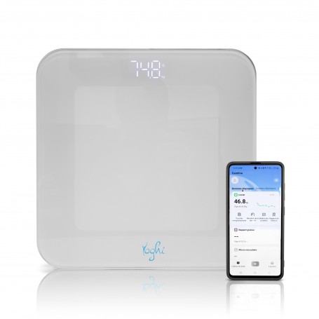 I_FIT_2_WHITE - Blanc - Pèse-personne connecté - 180 kg - App dédiée