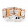 Yoghi - TDM102 CREAM - Table de massage pliante 2 zones - Bois de hêtre - Dossier réglable - Housse de transport incluse