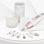 Yoghi - Nail Precision - Blanc et rose gold - Kit manucure pédicure - 7 embouts - LED