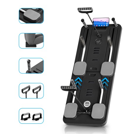 Yoghi - YOGHILATE - Noir - Planche de Pilates Multifonction - Minuteur Digital - Pliable